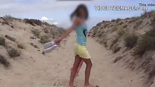 sexy teens at one's disposal beach